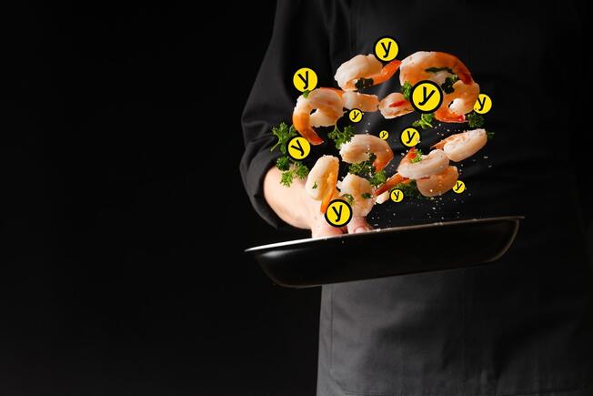 Chef Serving a Plate Yums