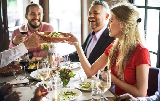 People having dinner