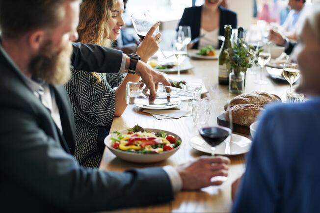 People having dinner