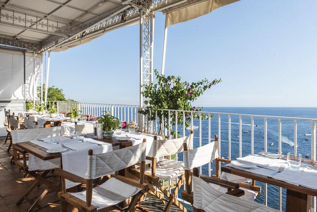 Summer restaurant terrace