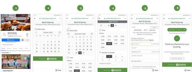 facebook instagram booking widget
