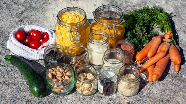 food and glass