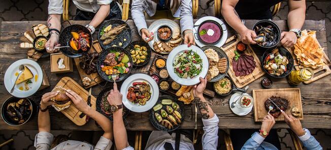 table of food