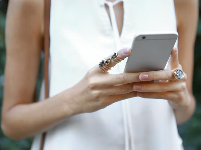 Woman on mobile phone