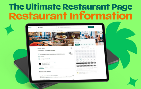 Restaurant page info