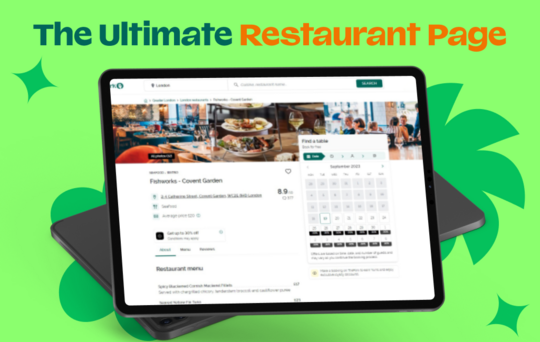 Restaurant page on TheFork
