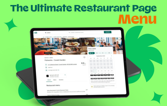 Restaurant menu
