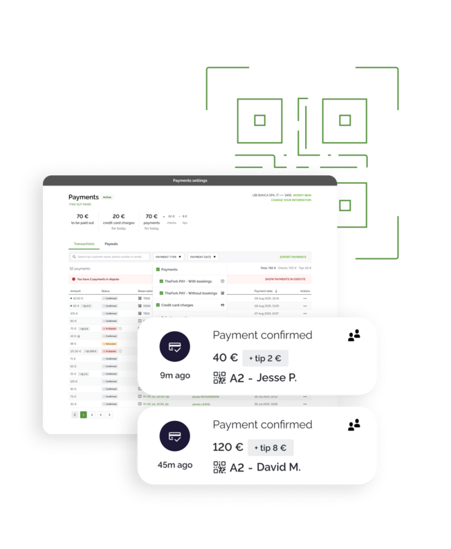 Activate pay-at-the-table solutions